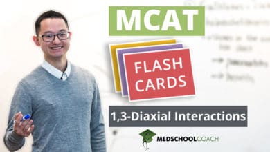 MCAT Flashcards: 1,3-Diaxial Interactions