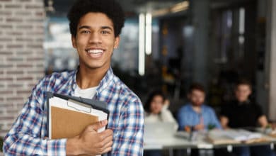 Smiling Student Clipboard