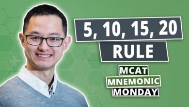 MCAT Mnemonics: 5, 10, 15, 20 Rule