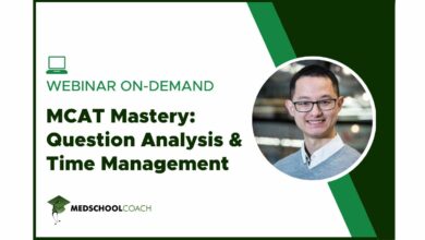 Webinar On Demand: MCAT Mastery Question Analysis & Time Management